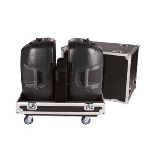 Gator CASES G-Tour Series ATA Style Road Case para (2) gabinetes de Altavoces de 15 Pulgadas con Almacenamiento de Cables y Ruedas Resistentes de 4 Pulgadas ()
