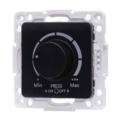 Zarivy Pieza de regulador de intensidad LED, compatible con sistemas eléctricos europeos, color negro, ideal para controlar la iluminación en hogares. Zarivy Pieza de regulador de intensidad LED, compatible con sistemas eléctricos europeos, color negro, ideal para controlar la iluminación en hogares.