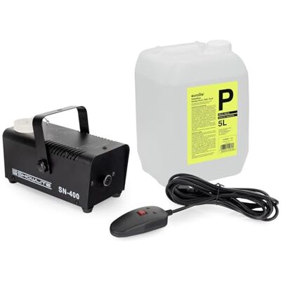 Showlite Set de Máquina de Humo SN-400 con 5l de Fluido, Peso: 1, 4 kg Tiempo de calentamiento: 3 minutos, Capacidad del tanque: 0, Alcance de pulverización: 3, Expulsión de humo: 56 m³/min, 4 kg Showlite Set de Máquina de Humo SN-400 con 5l de Fluido, Peso: 1, 4 kg Tiempo de calentamiento: 3 minutos, Capacidad del tanque: 0, Alcance de pulverización: 3, Expulsión de humo: 56 m³/min, 4 kg