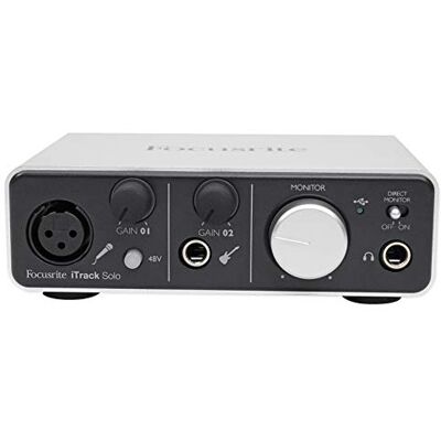 Focusrite Interfaz de audio iTrack Solo de para Mac, PC y iPad. Interfaz de audio USB para grabar, retransmitir y crear pódcast con XLR, entrada de línea y software profesional incluido Focusrite Interfaz de audio iTrack Solo de para Mac, PC y iPad. Interfaz de audio USB para grabar, retransmitir y crear pódcast con XLR, entrada de línea y software profesional incluido
