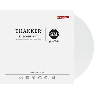 THAKKER Silicone Mat White Alfombrilla de Silicona antiestática para Tocadiscos Blanco 3 mm de Espesor 298 mm de diámetro para Tocadiscos de 12 THAKKER Silicone Mat White Alfombrilla de Silicona antiestática para Tocadiscos Blanco 3 mm de Espesor 298 mm de diámetro para Tocadiscos de 12