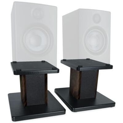 keepdrum Trípode de mesa, Soporte Altavoz de Monitor (1 par), color nogal keepdrum Trípode de mesa, Soporte Altavoz de Monitor (1 par), color nogal
