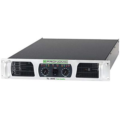 Pronomic TL-200 Etapa de Potencia 2x 500 Watt, THD: IMD 60 Hz y 7 KHz Potencia de salida (8 Ohm): 2x 200 Watt RMS, Potencia de salida (4 Ohm): 2x 300 Watt RMS, Impedancia de entrada: 10 kOhm Pronomic TL-200 Etapa de Potencia 2x 500 Watt, THD: IMD 60 Hz y 7 KHz Potencia de salida (8 Ohm): 2x 200 Watt RMS, Potencia de salida (4 Ohm): 2x 300 Watt RMS, Impedancia de entrada: 10 kOhm