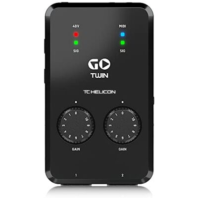 TC Helicon Interfaz de audio/MIDI de 2 canales de alta definición para dispositivos móviles TC Helicon Interfaz de audio/MIDI de 2 canales de alta definición para dispositivos móviles