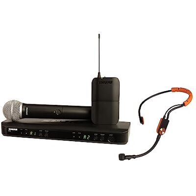 Shure Sistema de micrófono inalámbrico BLX1288/SM31 UHF Perfecto para iglesia, karaoke, escenario 14 horas de duración de la batería, alcance de 100 m, incluye micrófonos de mano y auriculares, Shure Sistema de micrófono inalámbrico BLX1288/SM31 UHF Perfecto para iglesia, karaoke, escenario 14 horas de duración de la batería, alcance de 100 m, incluye micrófonos de mano y auriculares,