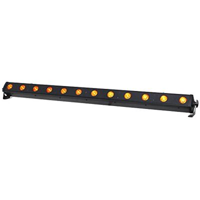 LEDJ Slimline 12Q5 RGBA Batten DJ Luz de lavado para discoteca, color negro LEDJ Slimline 12Q5 RGBA Batten DJ Luz de lavado para discoteca, color negro