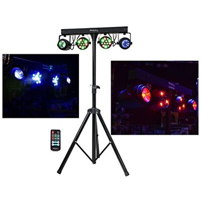 Ibiza LIGHT Derby FX BAR Juego de 2 latas RGBW PAR + 2 RGBWA MOONFLOWER DJ DISCO KIT Ibiza LIGHT Derby FX BAR Juego de 2 latas RGBW PAR + 2 RGBWA MOONFLOWER DJ DISCO KIT