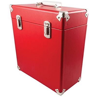 GPO Funda de transporte vintage para LPs y discos de vinilo de 12 pulgadas (alberga 30 álbumes) Rojo GPO Funda de transporte vintage para LPs y discos de vinilo de 12 pulgadas (alberga 30 álbumes) Rojo