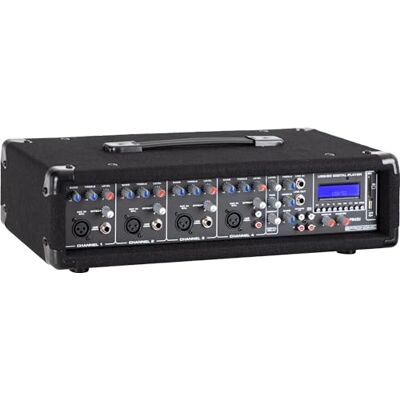 Pronomic PM42U MKII Mezclador Potenciado MP3, Entrada jack asimétrica de 6 Entrada XLR simétrica para micrófonos dinámicos, 35 mm, Control de efecto y nivel por canal, Time (140 342 ms) y Repeat Pronomic PM42U MKII Mezclador Potenciado MP3, Entrada jack asimétrica de 6 Entrada XLR simétrica para micrófonos dinámicos, 35 mm, Control de efecto y nivel por canal, Time (140 342 ms) y Repeat