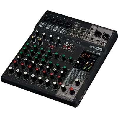 Yamaha CV Consola de mezcla analógica, mezclador estéreo de 10 canales con preamplificadores D, 24 programas de efectos y compresores de 1 perilla Yamaha CV Consola de mezcla analógica, mezclador estéreo de 10 canales con preamplificadores D, 24 programas de efectos y compresores de 1 perilla
