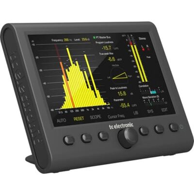 TC Electronic Medidor de audio estéreo con pantalla de alta resolución de 7" y conexión USB para medición enchufable TC Electronic Medidor de audio estéreo con pantalla de alta resolución de 7" y conexión USB para medición enchufable