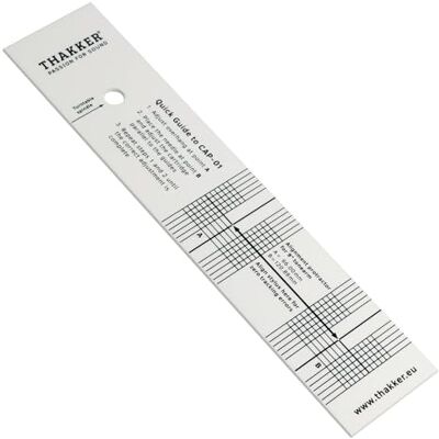 THAKKER CAP-01 Protractor de alineación de Cartuchos para el Ajuste Correcto de Cartuchos de giradiscos Ajuste según el método de 2 Puntos con guía de Referencia rápida Impresa THAKKER CAP-01 Protractor de alineación de Cartuchos para el Ajuste Correcto de Cartuchos de giradiscos Ajuste según el método de 2 Puntos con guía de Referencia rápida Impresa