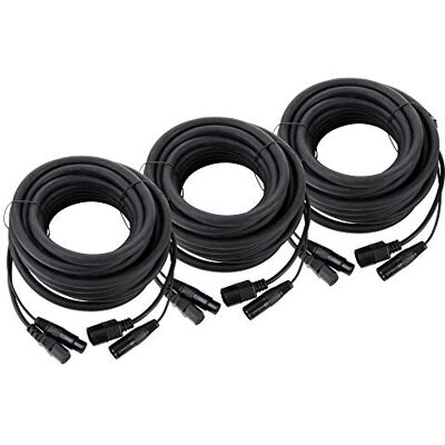 Pronomic Stage DMX Cable Híbrido C/DMX 10m Set de 3, 75 mm² Cable combinado para alimentación y señal DMX, Adiós al enredo de cables al conectar efectos de luz controlados por DMX, 4 kg Pronomic Stage DMX Cable Híbrido C/DMX 10m Set de 3, 75 mm² Cable combinado para alimentación y señal DMX, Adiós al enredo de cables al conectar efectos de luz controlados por DMX, 4 kg