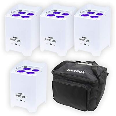 LEDJ 4x blanco rápido QB1 hexagonal IP LED Uplighter IP54 batería inalámbrica LED al aire libre iluminación LEDJ 4x blanco rápido QB1 hexagonal IP LED Uplighter IP54 batería inalámbrica LED al aire libre iluminación