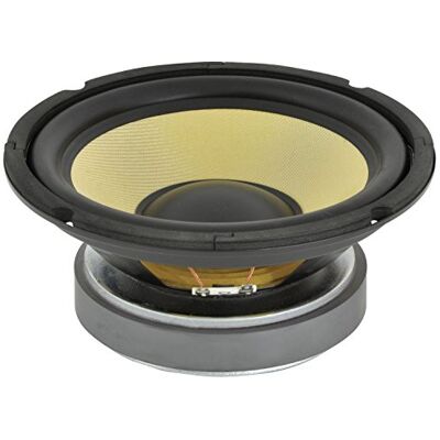 QTX Woofer Altavoz de 8" (cono de kevlar), negro y amarillo QTX Woofer Altavoz de 8" (cono de kevlar), negro y amarillo
