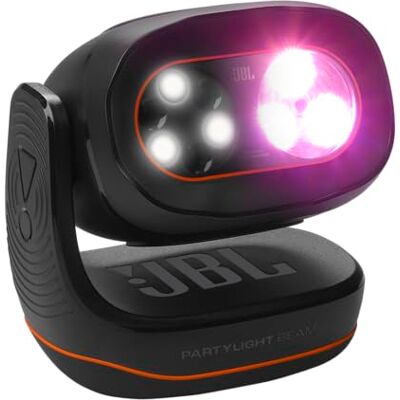 JBL PartyLight Beam Proyector de luz LED RGB Bluetooth para altavoces PartyBox, decoración de habitaciones, habilitado para Auracast, 0,92 kg JBL PartyLight Beam Proyector de luz LED RGB Bluetooth para altavoces PartyBox, decoración de habitaciones, habilitado para Auracast, 0,92 kg