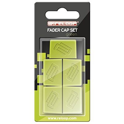 Reloop Fader Cap Set green 5 tapones de fader, Recubrimiento de goma para un agarre firme, Compatible con la mayoría de los mezcladores y controladores de DJ, verde Reloop Fader Cap Set green 5 tapones de fader, Recubrimiento de goma para un agarre firme, Compatible con la mayoría de los mezcladores y controladores de DJ, verde