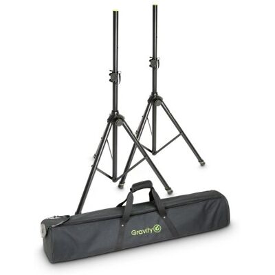 Gravity Gravedad SS 5211 B Set 1 – Juego de 2 soportes para altavoces con bolsa Gravity Gravedad SS 5211 B Set 1 – Juego de 2 soportes para altavoces con bolsa