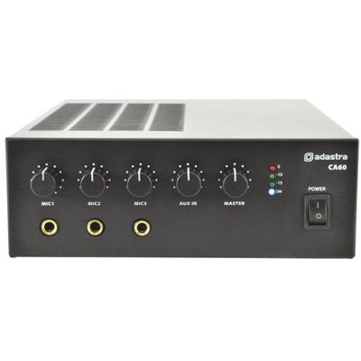 Adastra AMP11 CA-SERIES CA60 60W COMPACTO 100V / 8 OHMS LINEA-MIXER-AMPLIFICADOR 2U VIVIVIENDA MIXERA/LÍNEA DE INPUT Adastra AMP11 CA-SERIES CA60 60W COMPACTO 100V / 8 OHMS LINEA-MIXER-AMPLIFICADOR 2U VIVIVIENDA MIXERA/LÍNEA DE INPUT