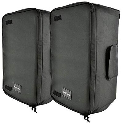 Citronic 2 x Bolsa de transporte acolchada para altavoz de 30,48 cm, se adapta a la mayoría de altavoces de 12 pulgadas Citronic 2 x Bolsa de transporte acolchada para altavoz de 30,48 cm, se adapta a la mayoría de altavoces de 12 pulgadas