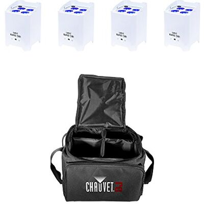 LEDJ QB1 RGBW Juego de 4 bombillas LED inalámbricas DMX con carcasa blanca (incluye 1 bolsa) LEDJ QB1 RGBW Juego de 4 bombillas LED inalámbricas DMX con carcasa blanca (incluye 1 bolsa)