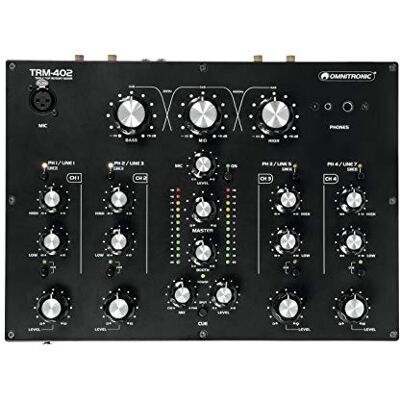 Omnitronic mezclador analógico giratorio de 4 canales Omnitronic mezclador analógico giratorio de 4 canales