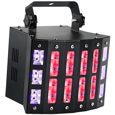 N-Gear Party Light Luz de Fiesta LED Efecto Derby RGB con Luz UV Negra Estroboscopio y Control DMX de 7 Canales Modos Automaticos y Activacion por Sonido para Discotecas Eventos e Interiores N-Gear Party Light Luz de Fiesta LED Efecto Derby RGB con Luz UV Negra Estroboscopio y Control DMX de 7 Canales Modos Automaticos y Activacion por Sonido para Discotecas Eventos e Interiores