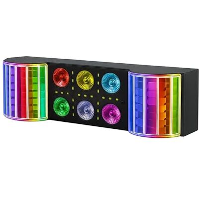 N-Gear Party Bar Three Barra de Iluminación LED PAR y Derby 50W Sistema de Luces RGBW con Trípode Efectos Estroboscópicos y Mando a Distancia para Fiestas Escenarios y Eventos Profesionales Negro N-Gear Party Bar Three Barra de Iluminación LED PAR y Derby 50W Sistema de Luces RGBW con Trípode Efectos Estroboscópicos y Mando a Distancia para Fiestas Escenarios y Eventos Profesionales Negro