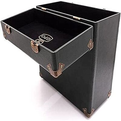 GPO GP Funda de transporte vintage para LPs, álbumes y discos de vinilo de 12 pulgadas (alberga 30 álbumes) Verde/Negro GPO GP Funda de transporte vintage para LPs, álbumes y discos de vinilo de 12 pulgadas (alberga 30 álbumes) Verde/Negro