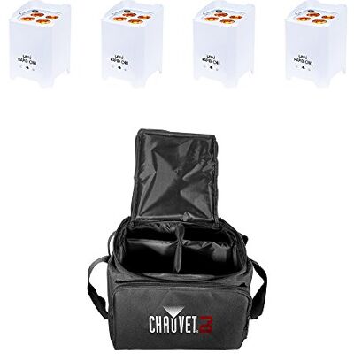 LEDJ 4 luces LED Rapid QB1 inalámbricas color blanco con bolsa de transporte (montaje) LEDJ 4 luces LED Rapid QB1 inalámbricas color blanco con bolsa de transporte (montaje)