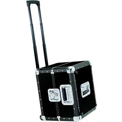Reloop 120 Trolley Record Case Caja para discos clásica con armazón de trolley, Mango telescópico, Negro Reloop 120 Trolley Record Case Caja para discos clásica con armazón de trolley, Mango telescópico, Negro