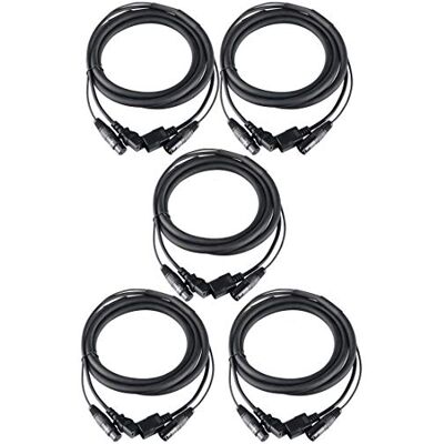 Pronomic Stage IECD-2.5 DMX Cable Híbrido C/DMX 2, 5m Set de 5, 75 mm² Cable combinado para alimentación y señal DMX, Adiós al enredo de cables al conectar efectos de luz controlados por DMX, 5 kg Pronomic Stage IECD-2.5 DMX Cable Híbrido C/DMX 2, 5m Set de 5, 75 mm² Cable combinado para alimentación y señal DMX, Adiós al enredo de cables al conectar efectos de luz controlados por DMX, 5 kg