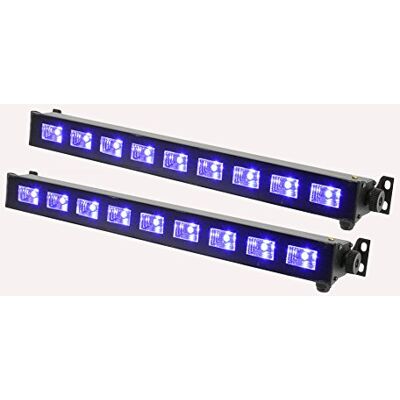 QTX 2 barras LED UVB-9 UVB 9 x 3 W efecto de luz negra QTX 2 barras LED UVB-9 UVB 9 x 3 W efecto de luz negra