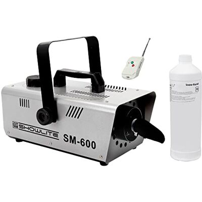 Showlite Set Completo SM-600 Máquina de Nieve 600W incl. Mando a Distancia Alcance de salida: aprox. 3, Potencia: 600 vatios, Sin tiempo de calentamiento, Capacidad del tanque: 1 l, 5 x 19 x 14 cm Showlite Set Completo SM-600 Máquina de Nieve 600W incl. Mando a Distancia Alcance de salida: aprox. 3, Potencia: 600 vatios, Sin tiempo de calentamiento, Capacidad del tanque: 1 l, 5 x 19 x 14 cm
