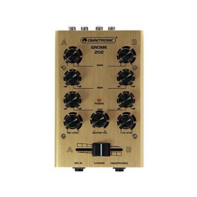 Omnitronic Gnome 202 Mini mezclador Gold Omnitronic Gnome 202 Mini mezclador Gold