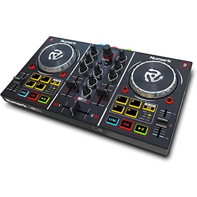 Numark I La versión II ya disponible a la venta Controladora DJ plug-and-play de 2 canales para Serato DJ Lite con tarjeta de sonido incorporada, crossfader, jogwheels y luces de fiesta Numark I La versión II ya disponible a la venta Controladora DJ plug-and-play de 2 canales para Serato DJ Lite con tarjeta de sonido incorporada, crossfader, jogwheels y luces de fiesta