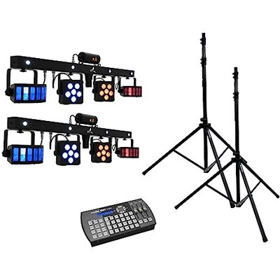 STEINIGKE EUROLITE Juego de 2 luces led kls láser bar pro + easy show + 2 m 4 soporte de sistema STEINIGKE EUROLITE Juego de 2 luces led kls láser bar pro + easy show + 2 m 4 soporte de sistema