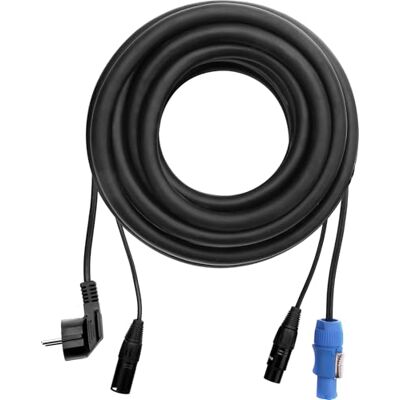 Pronomic Stage Cable Híbrido Compatible Schuko/Powercon + DMX 3 polos, 10m (ideal para cableado de efectos de luz y iluminación de escenario) Pronomic Stage Cable Híbrido Compatible Schuko/Powercon + DMX 3 polos, 10m (ideal para cableado de efectos de luz y iluminación de escenario)