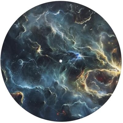 PLAYMATS Slipmat Alfombrilla para Tocadiscos de Goma Nebulosa para gramófono de 30,5 cm PLAYMATS Slipmat Alfombrilla para Tocadiscos de Goma Nebulosa para gramófono de 30,5 cm