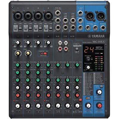 Yamaha Consola de mezcla de 10 canales MG10XU, Yamaha Consola de mezcla de 10 canales MG10XU,