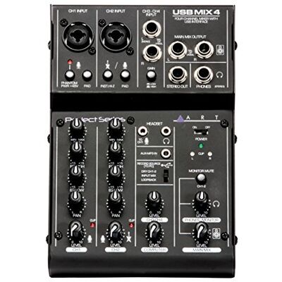 ART Pro Audio Mezclador de cuatro canales/interfaz de audio USB ART Pro Audio Mezclador de cuatro canales/interfaz de audio USB