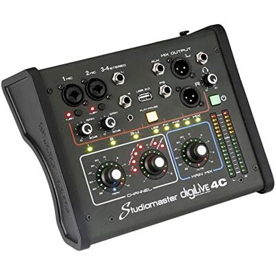 Studiomaster Mezclador digital de 4 entradas Studiomaster Mezclador digital de 4 entradas