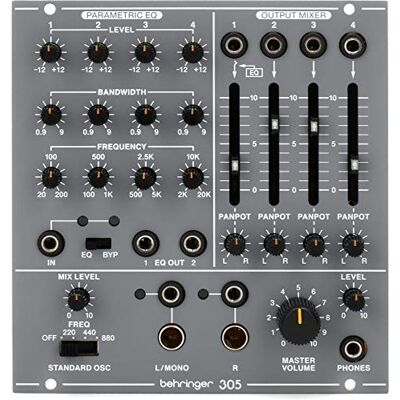 Behringer Legendary Analog Parametric EQ, mezclador y módulo de salida para Eurorack Behringer Legendary Analog Parametric EQ, mezclador y módulo de salida para Eurorack