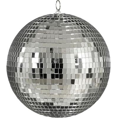 MICA Bola de Discoteca de Navidad, diámetro de 25 cm, Color Plateado MICA Bola de Discoteca de Navidad, diámetro de 25 cm, Color Plateado