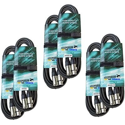 keepdrum Cable DMX Juego 3 pines XLR 100 ohmios por 2 pieza 3 m/10 M/15 m keepdrum Cable DMX Juego 3 pines XLR 100 ohmios por 2 pieza 3 m/10 M/15 m