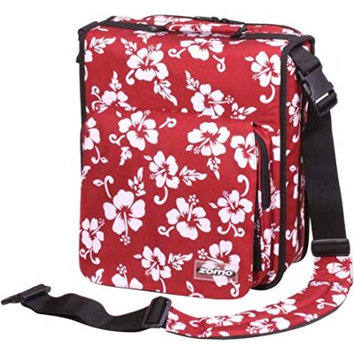 Zomo Premium caja de CD, de gran tamaño, estampado de flores, de color rojo Zomo Premium caja de CD, de gran tamaño, estampado de flores, de color rojo