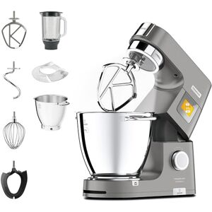 Kenwood Titanium Chef Pattissier Robot de Cocina (1400 de potencia, bol de 7 litros y batidora de vaso de cristal incluidos, 4 herramientas, pantalla tactil), Color Plata Kenwood Titanium Chef Pattissier Robot de Cocina (1400 de potencia, bol de 7 litros y batidora de vaso de cristal incluidos, 4 herramientas, pantalla tactil), Color Plata