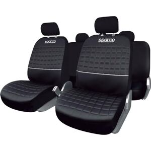 Sparco Juego Completo de Fundas universales para Asiento de Coche SPC1042, Color Negro y Plateado Sparco Juego Completo de Fundas universales para Asiento de Coche SPC1042, Color Negro y Plateado