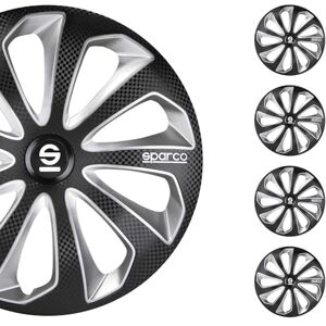 Sparco Tapacubos Kit negro/plata carbón Embelecedores De Rueda Juego de tapacubos Sparco Tapacubos Kit negro/plata carbón Embelecedores De Rueda Juego de tapacubos