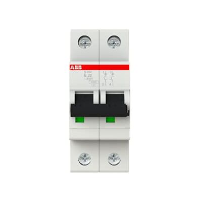 ABB Interruptor 2P 32A - Curva B - Montaje en DIN ABB Interruptor 2P 32A - Curva B - Montaje en DIN